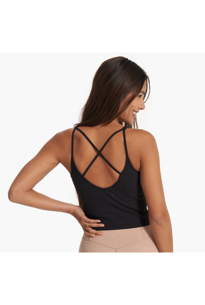 Women's Rib Crop Tank Black - We're Outside Outdoor Outfitters