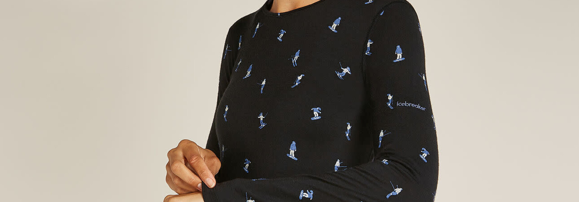 Women's Merino 200 Oasis Long Sleeve Crewe Snow Day