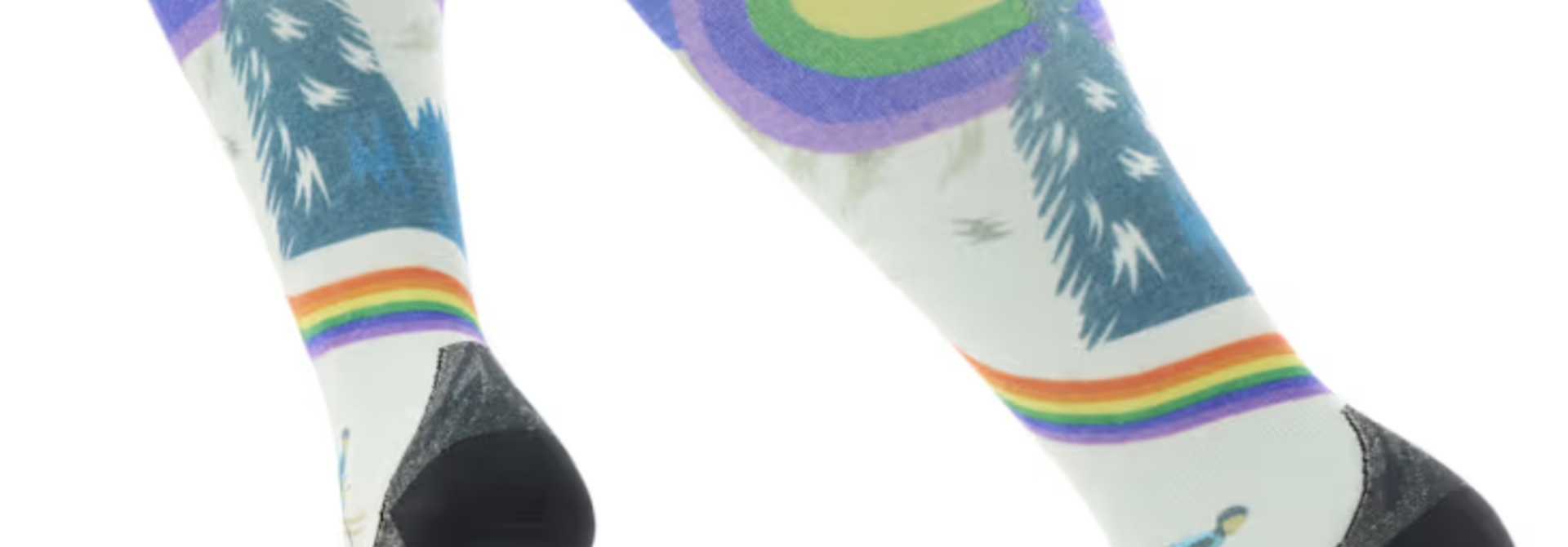 Women's Ski Zero Cushion Rainbow Trails Print