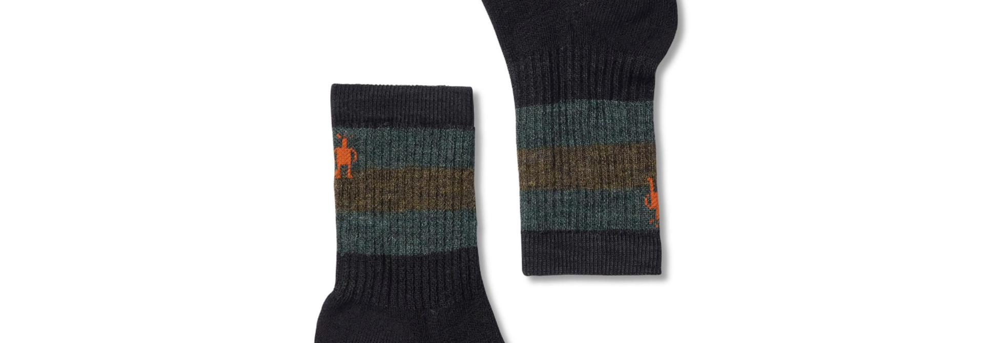 Kids' Hike Striped Crew Black