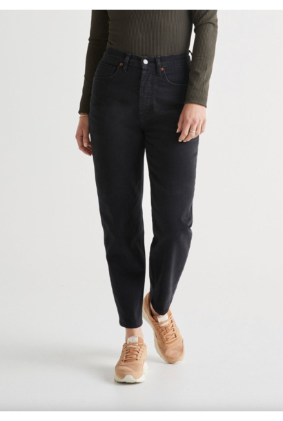 Midweight Denim High Rise Arc Aged Black