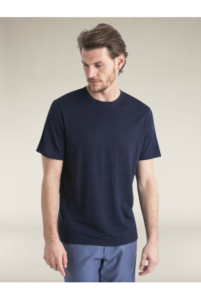 Men's Merino Linen SS Midnight Navy