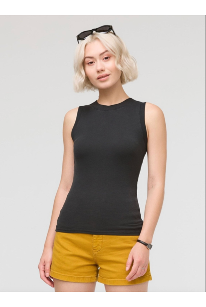 Women's Ribbed Pima High Neck Tank