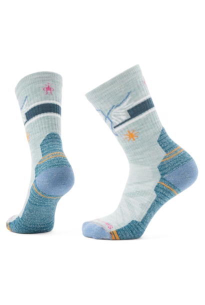 Women's Hike Light Cushion Crew Socks Hoo Who Green