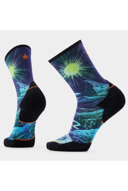 Trail Run Treeline Print Crew Socks 3138