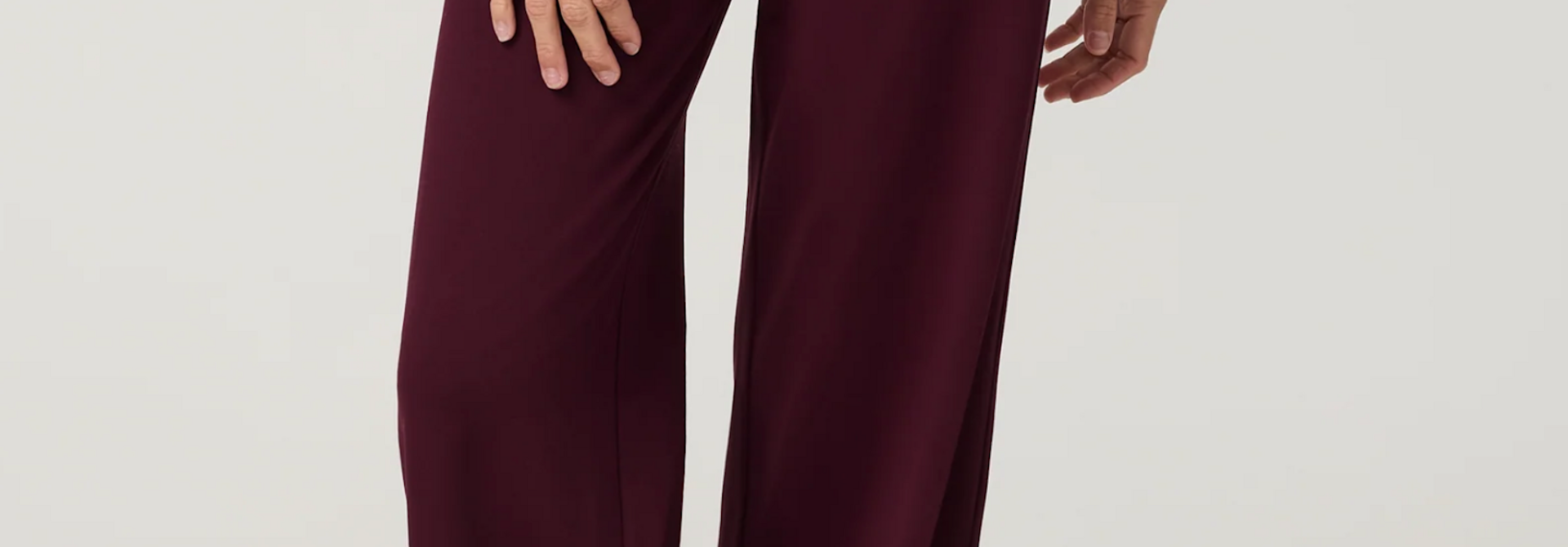 Women's Halo Wideleg Pant Cherry Noir