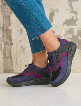 Wolky Vitality Purple Combi Zip Shoe