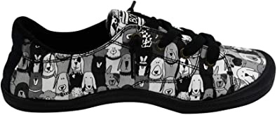 SKECHERS W BOBS BEACH BINGO DOG HOUSE PARTY LACE UP