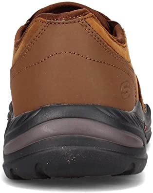 SKECHERS M ARCH FIT MOTLEY HUST MOC TOE LEATHER SLIP ON