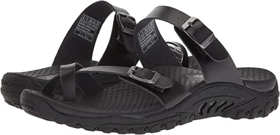 SKECHERS W REGGAE CARIBBEAN TOE LOOP SLIDE SANDAL