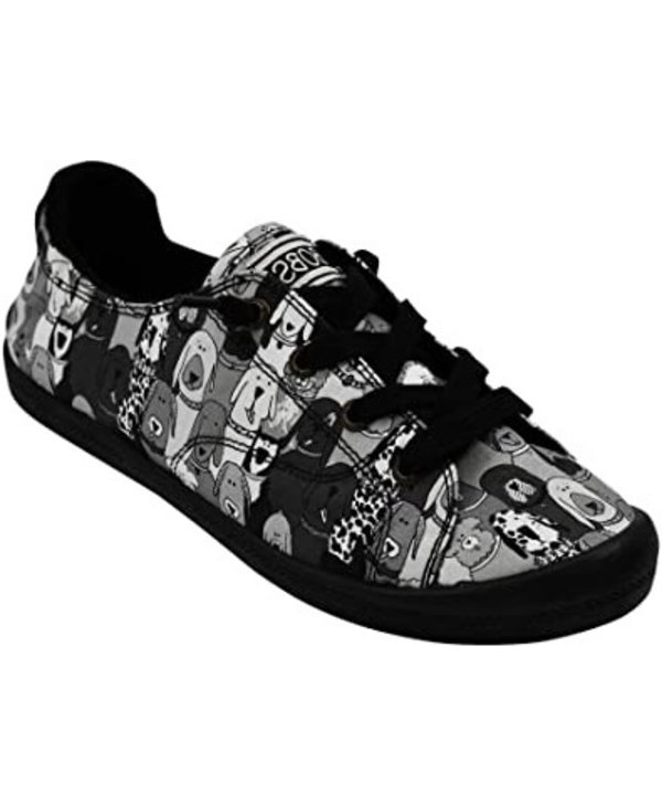 SKECHERS W BOBS BEACH BINGO DOG HOUSE PARTY LACE UP