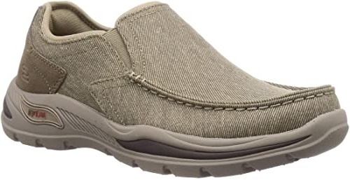 M ARCH FIT MOTLEY ROLENS MOC TOE CANVAS SLIP ON