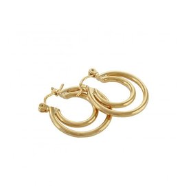 Jackie J Double hoop earring Gold