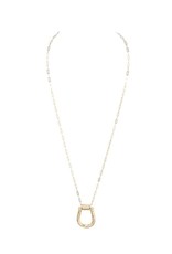 Merx Inc. Fashion Necklace shiny Gold 75+5cm