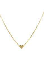 Jackie J 15 | Dainty necklace with a heart pendant Gold