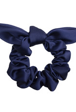 Jackie J Jackie J Scrunchie Made with a Bow Knot Navy