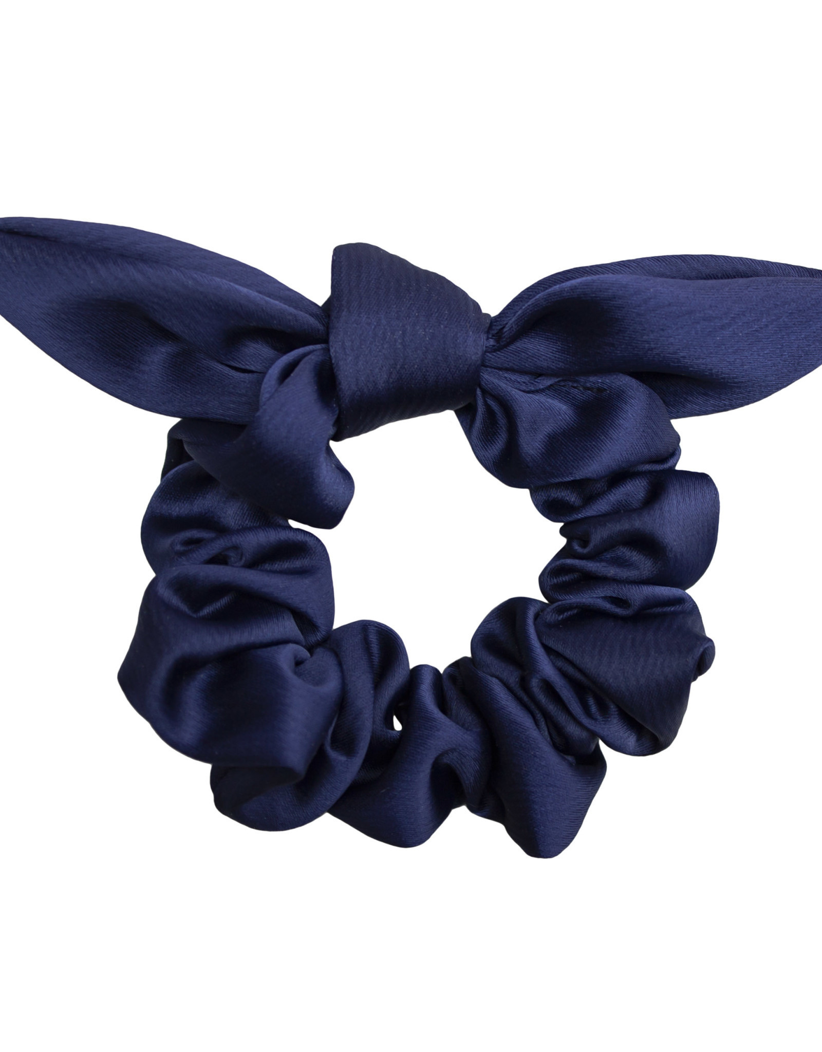 Jackie J Jackie J Scrunchie Made with a Bow Knot Navy