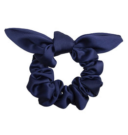 Jackie J Jackie J Scrunchie Made with a Bow Knot Navy