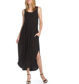 Papillon Soft Stretch Maxi Dress with Cross Back and Pockets
