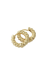 Jackie J 0.6â€³ | Twisted huggie hoop earring