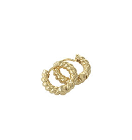 Jackie J 0.6â€³ | Twisted huggie hoop earring