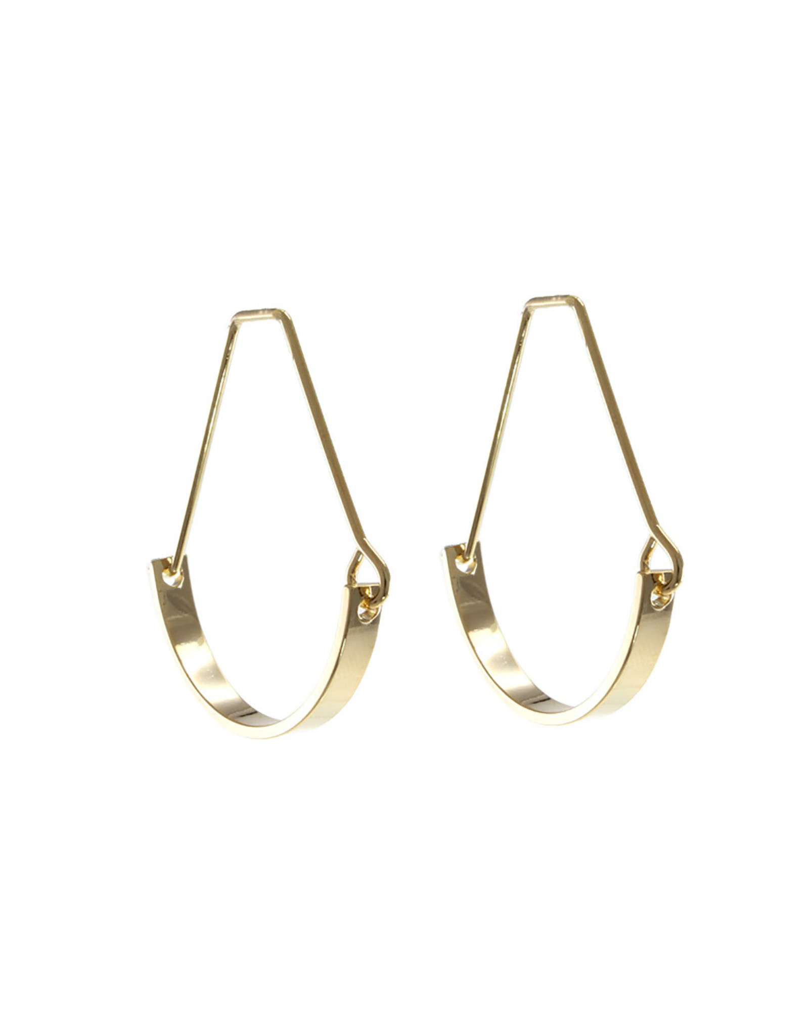 Jackie J Jackie J 1.25â€³ | Thick arch earring with side opening Gold