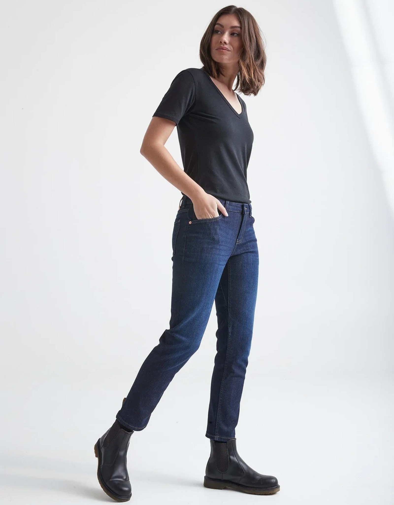 Duer Girlfriend Jean - Dark Stone