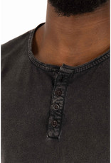 RD Style Mens L/S Henley Acid Wash Top