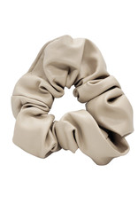 Jackie J Faux Leather hair scrunchie Beige