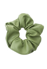 Jackie J Faux Leather hair scrunchie Green