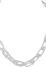 Merx Inc. Fancy Large Chain Necklace Silver