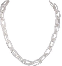 Merx Inc. Fancy Large Chain Necklace Silver