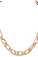 Merx Inc. Fancy Large Chain Necklace Gold