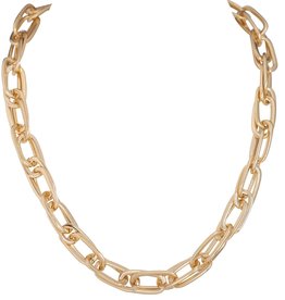 Merx Inc. Fancy Large Chain Necklace Gold