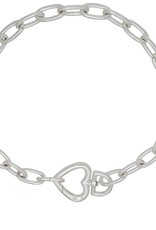 Merx Inc. Heart Link Chain Necklace Silver