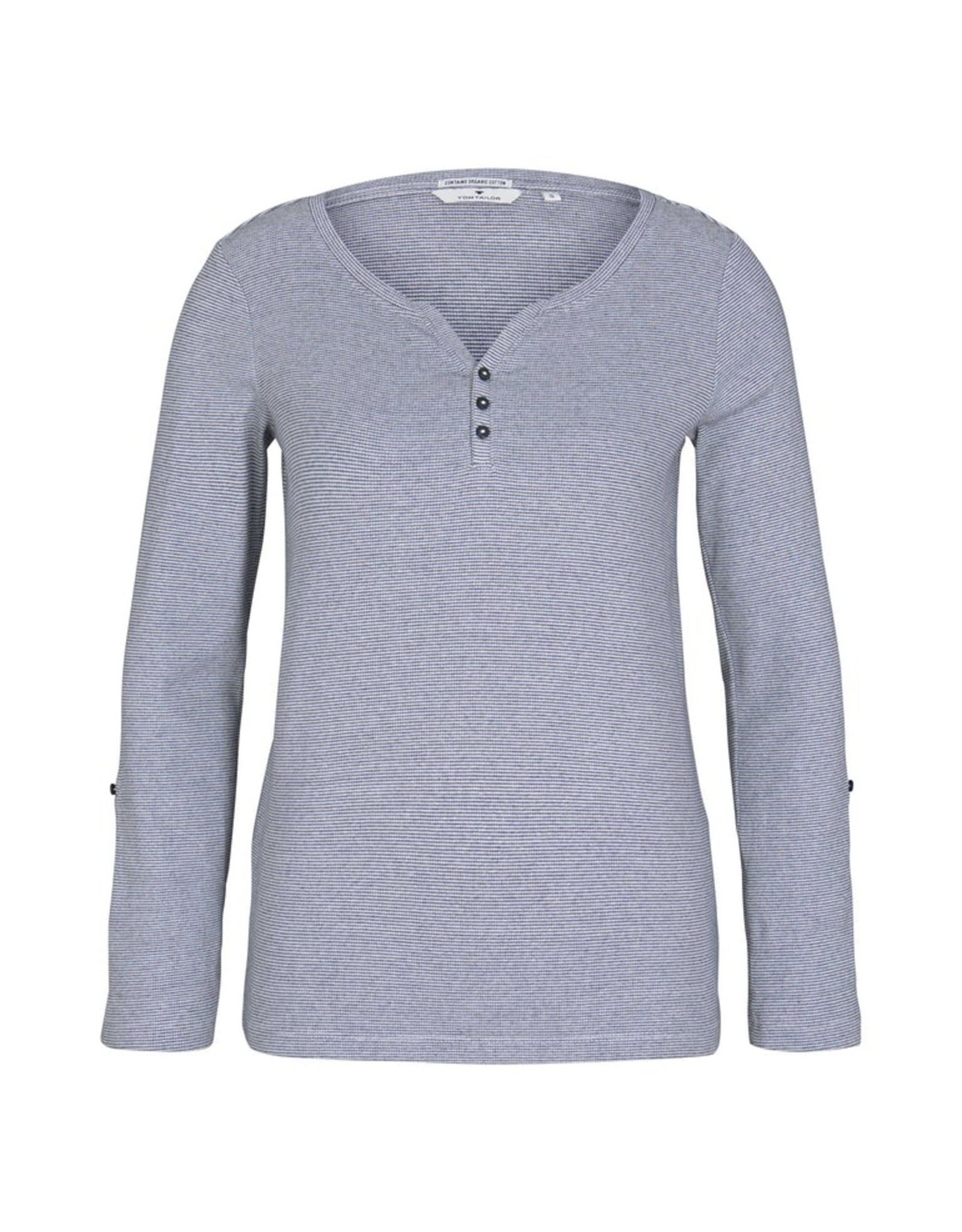Tom Tailor Striped Henley L/S Top