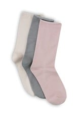 Lemon Loungewear 3 Pk Womens Recycled Pillow Crew Sock Pink