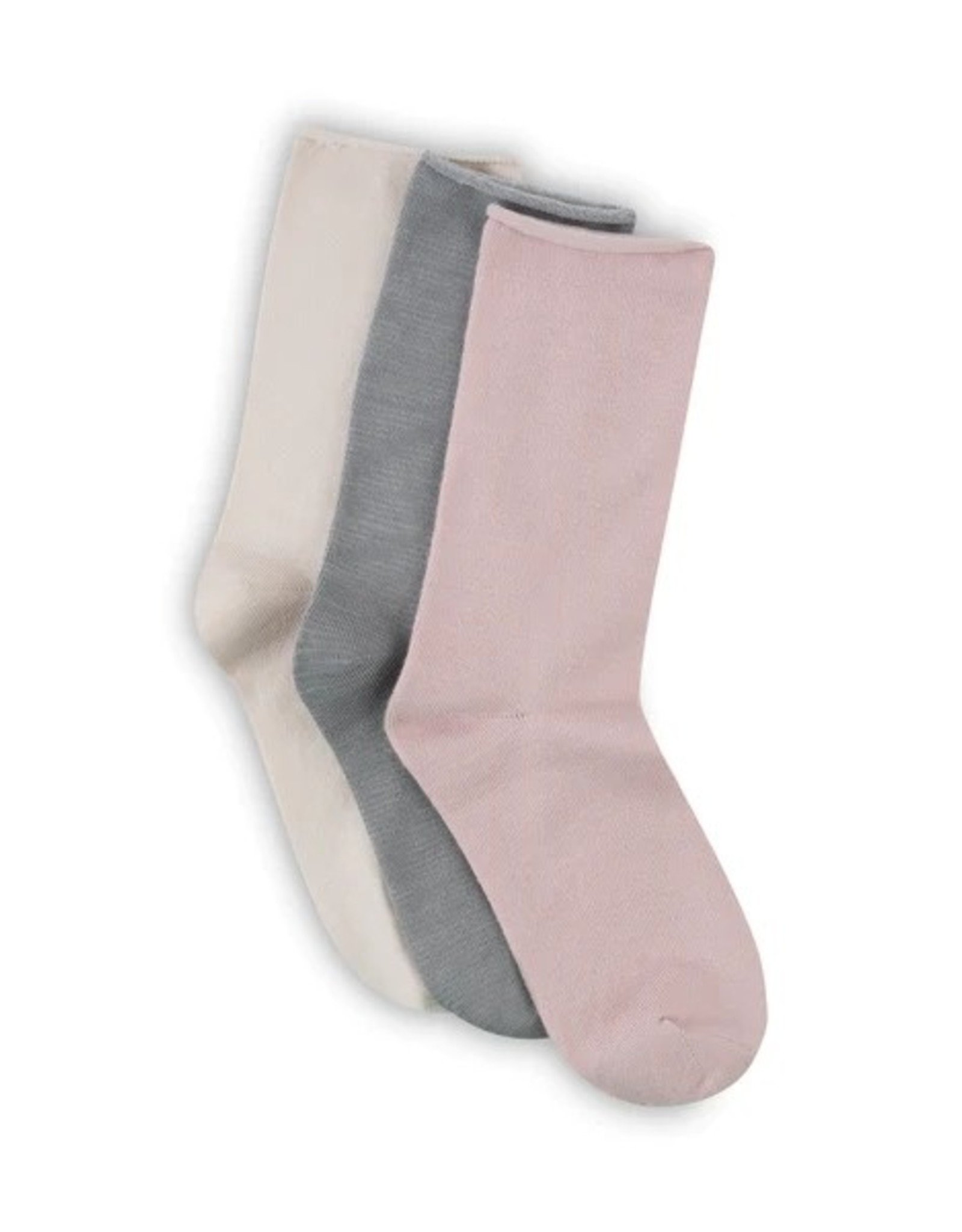 Lemon Loungewear 3 Pk Womens Recycled Pillow Crew Sock Pink