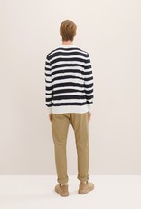 Tom Tailor Mens Striped Crew Nk Sweater