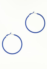 Jackie J Double 2â€³ Colored simple hoops Purple