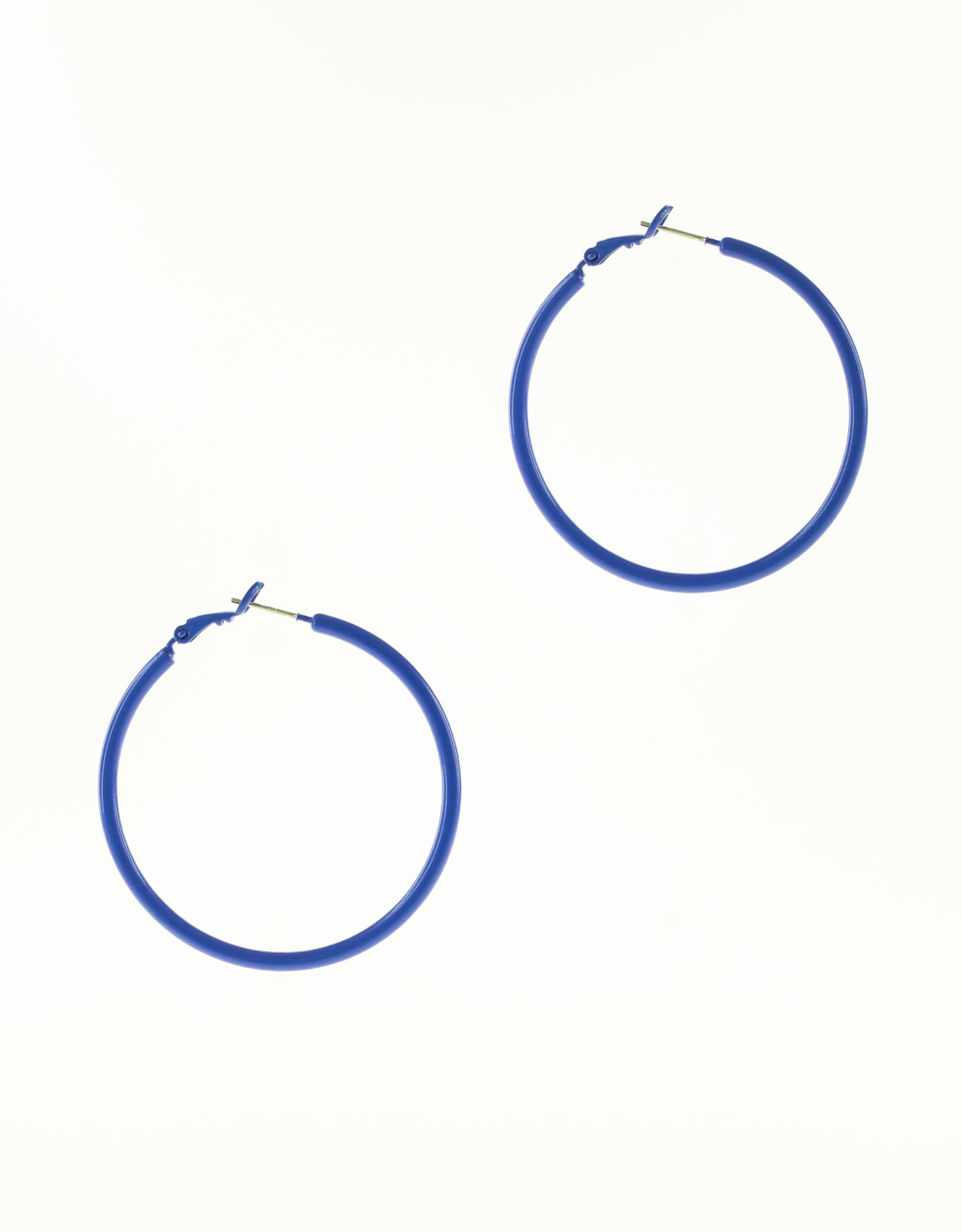 Jackie J Double 2â€³ Colored simple hoops Purple
