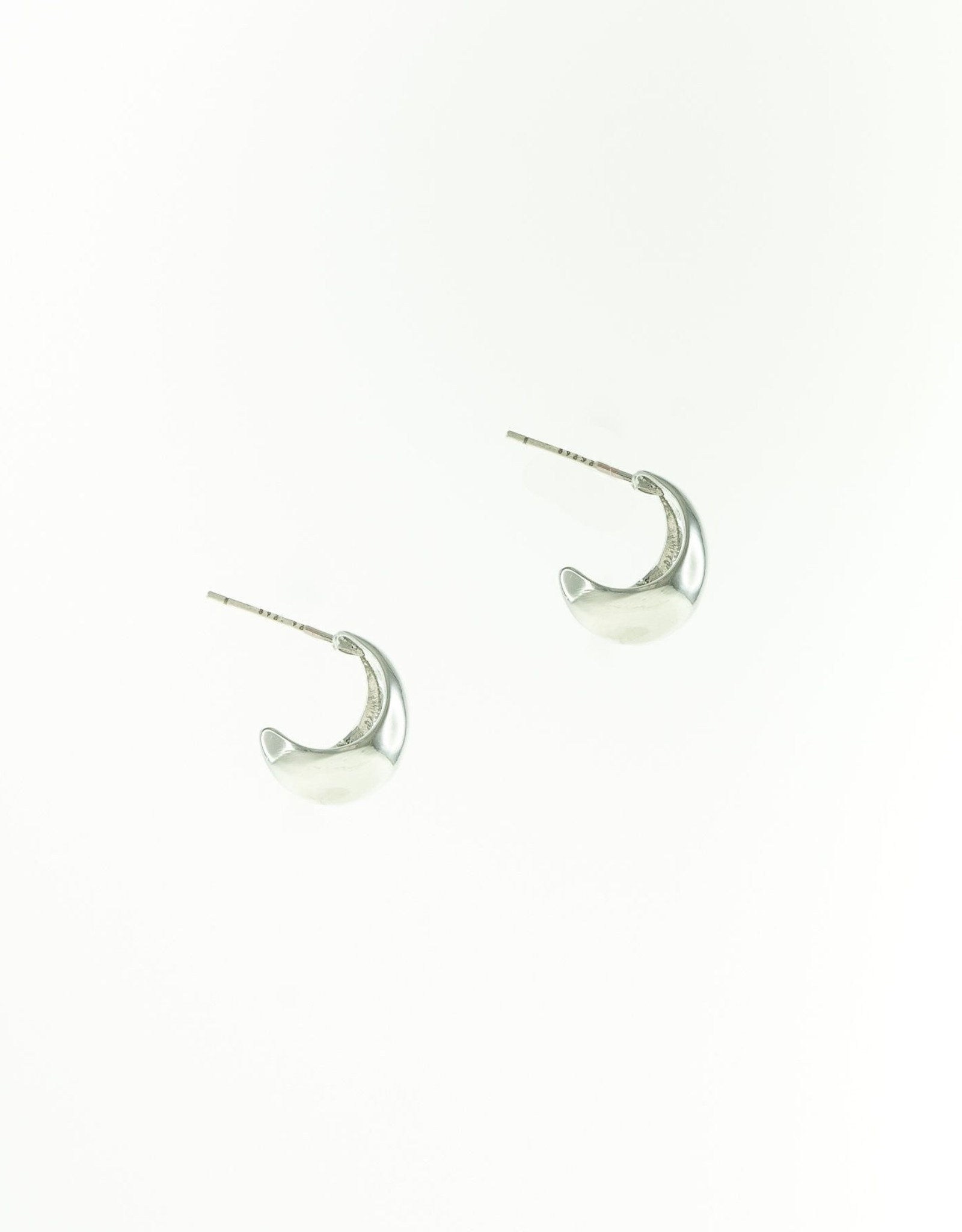 Jackie J Thick small uneven open hoops Silver