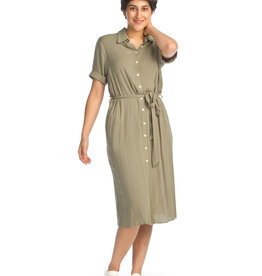 Papillon Button Front Shirt Dress