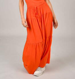 RD Style Tierry Tie Front Tiered Skirt