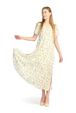 Papillon Floral Tiered Short Sleeve Maxi Dress