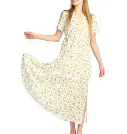 Papillon Floral Tiered Short Sleeve Maxi Dress
