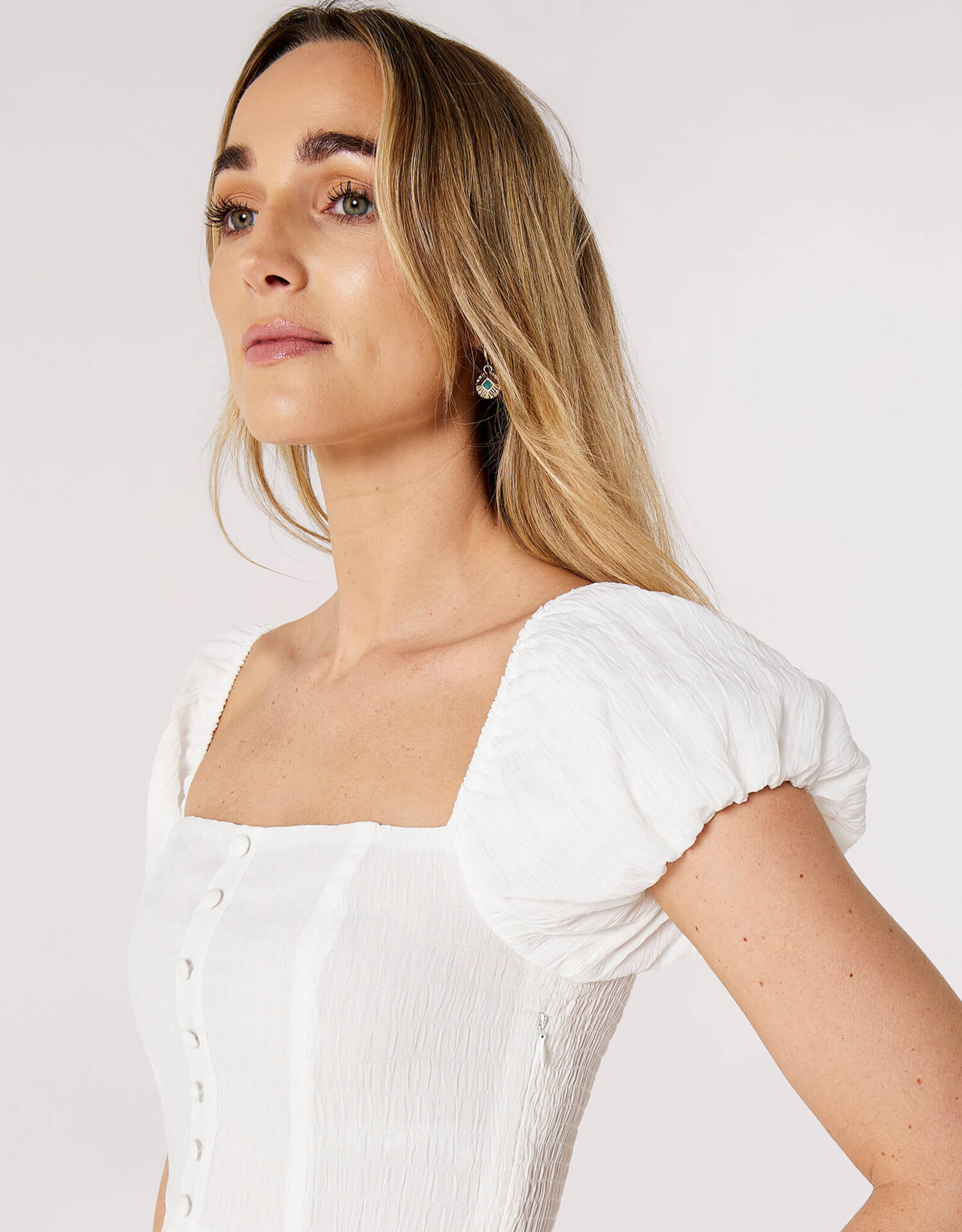 Apricot Self Check Tiered Midaxi Dress