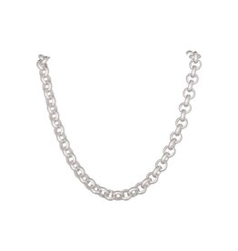 Merx Inc. Fashion Chain Necklace Silver 47+5CM ext