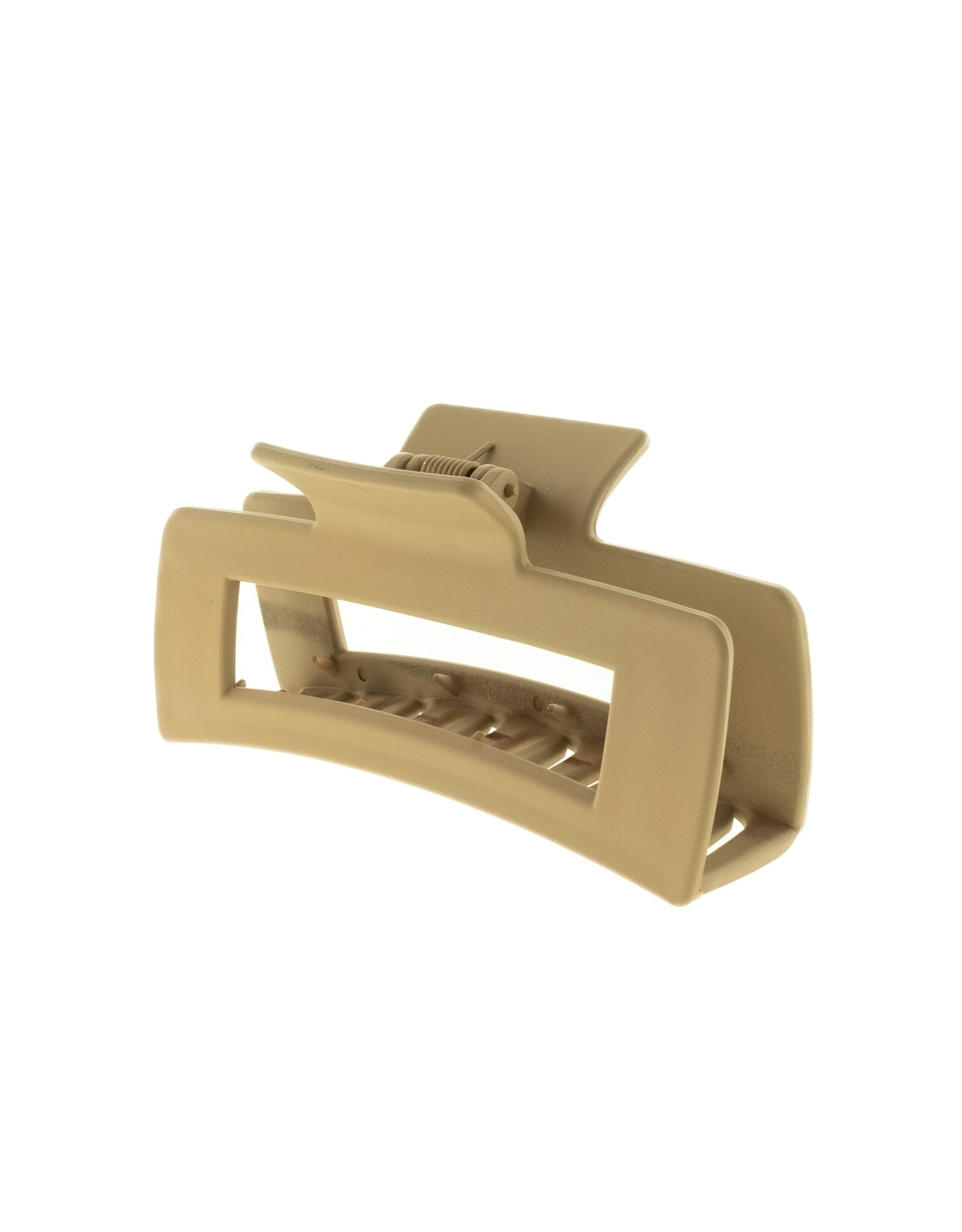 Jackie J Rectangle matte colored clip Brown