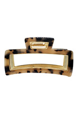 Jackie J Metal hair grabber with resin design Leopard